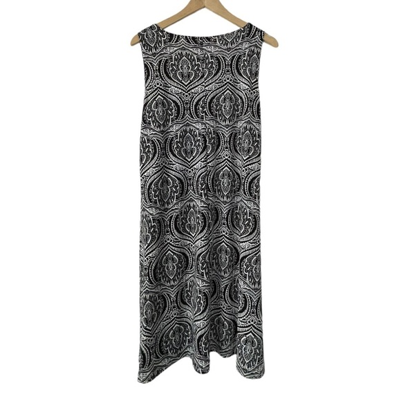 Chicos Easywear Dress Women 2 Large Black Shift Jersey Knit Casual Stretch - Picture 4 of 6